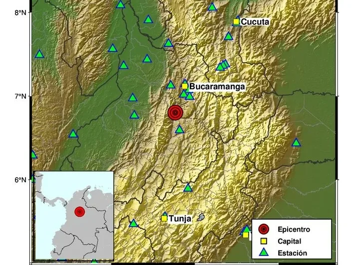 Sismo de magnitud 5,0 sacude Colombia sin reportes de daños