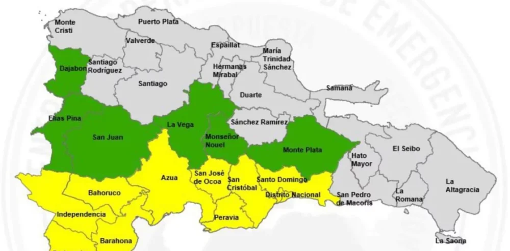 COE coloca al Gran Santo Domingo en alerta amarilla por lluvias
