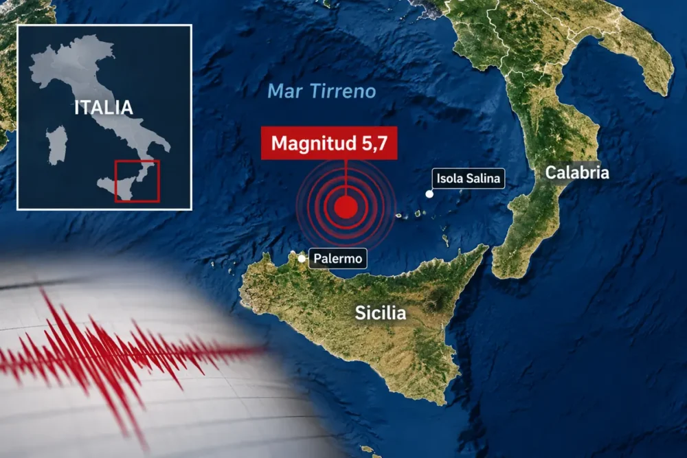 Terremoto sacude el sur de Italia y activa alerta de tsunami